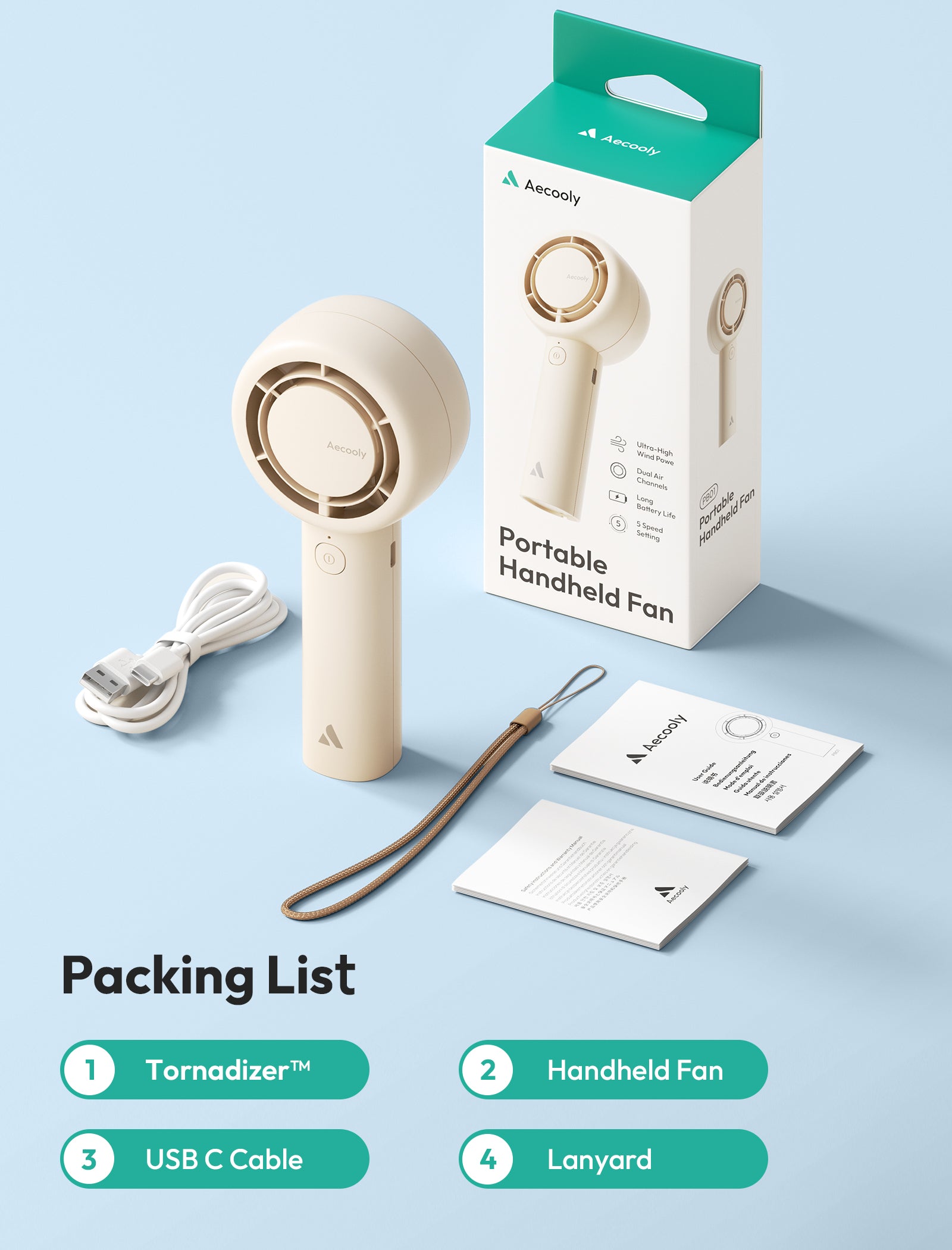 Portable  Handheld  Fan Halo 01 4500mAh