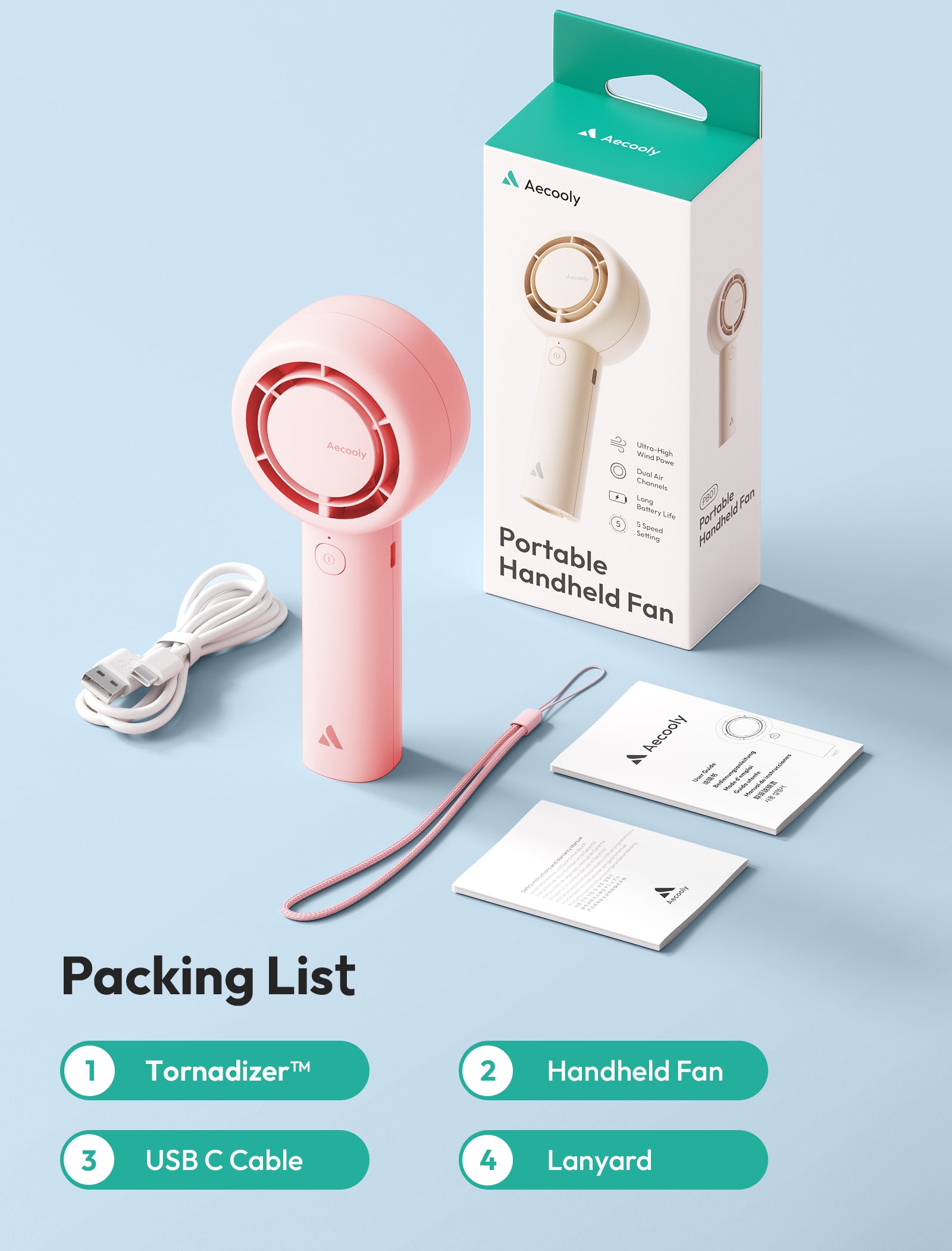 Portable  Handheld  Fan Halo 01 4500mAh