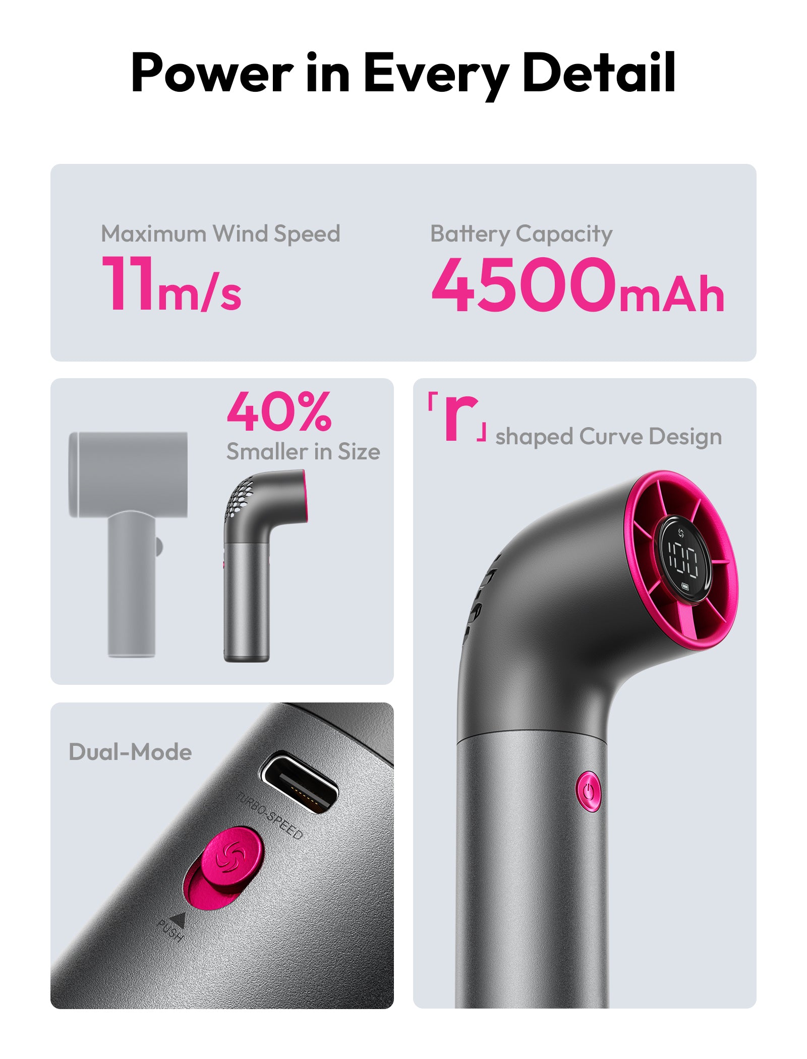 Aero Ultra compact handheld high-speed fan for everyday carry