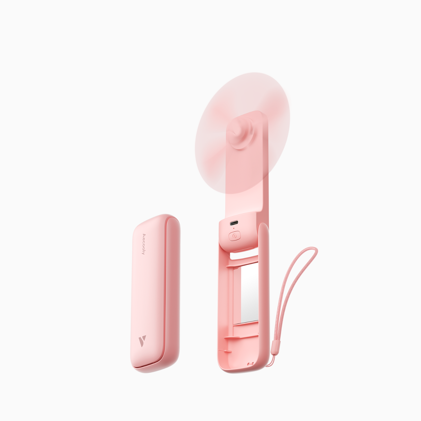 Foldable Handheld Fan Pocket 01 Mirror – Aecooly
