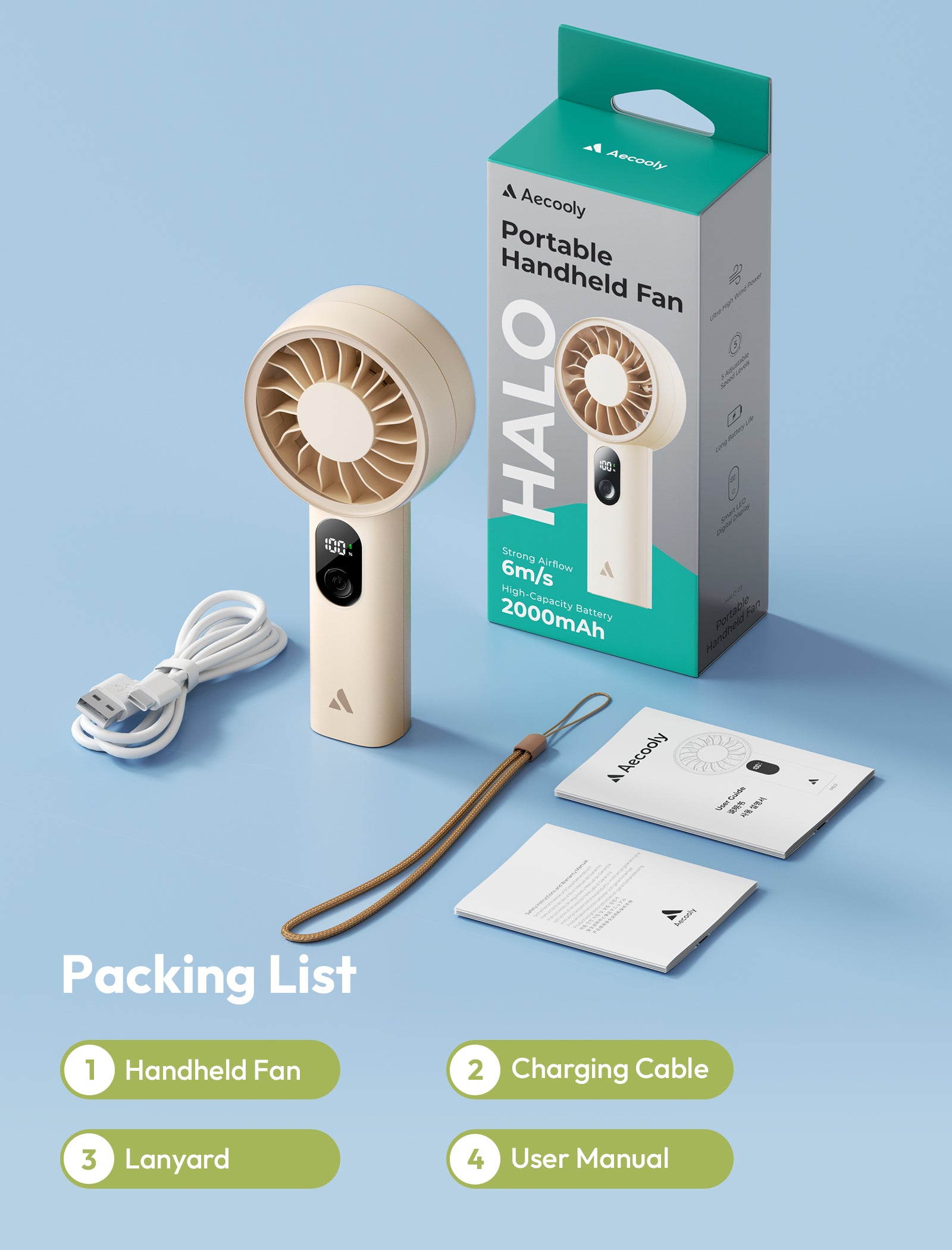 Portable Handheld Fan Halo 03