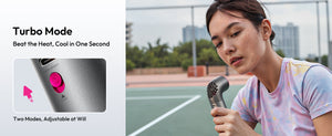 The Aecooly Aero Ultra handheld fan offers two modes with one-button Turbo Mode activation, providing powerful airflow for fast cooling after exercise or intense outdoor activities.