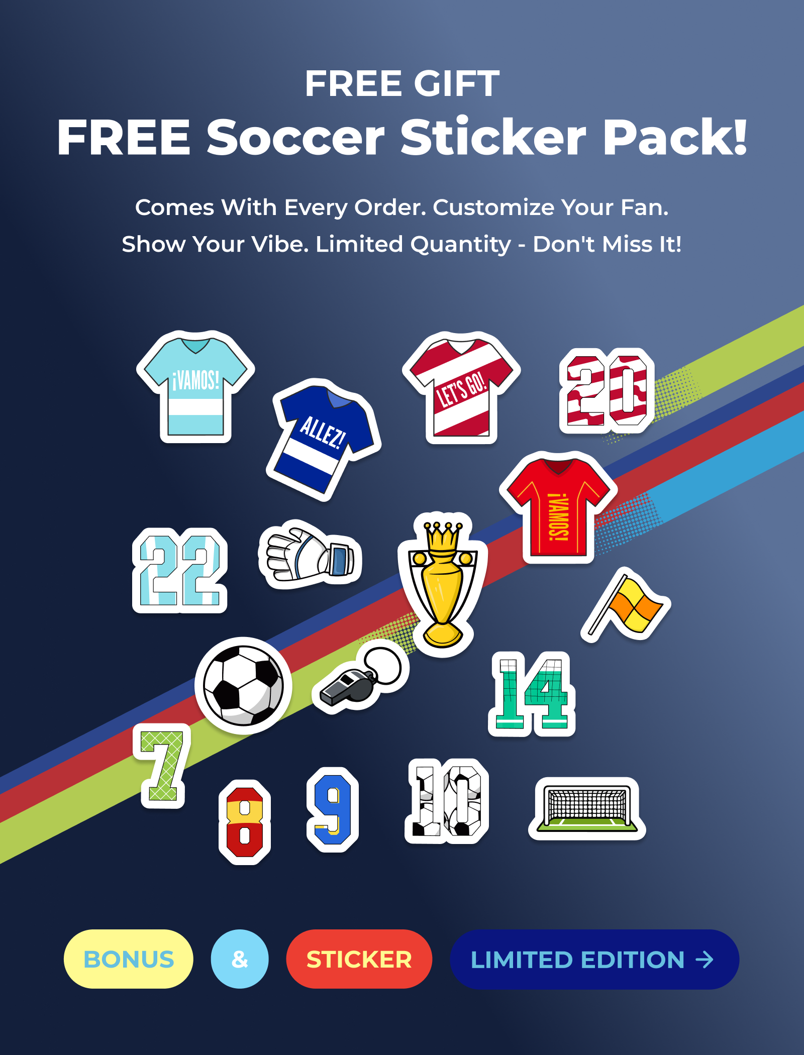 Portable Misting Fan Cold Air - World Cup Edition