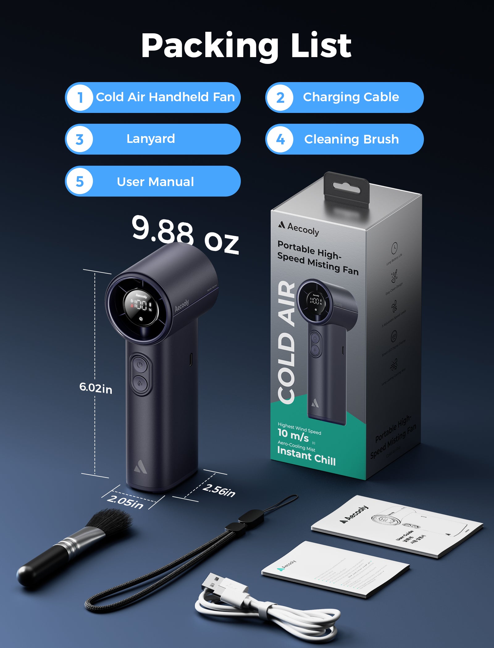 Portable Misting Fan Cold Air