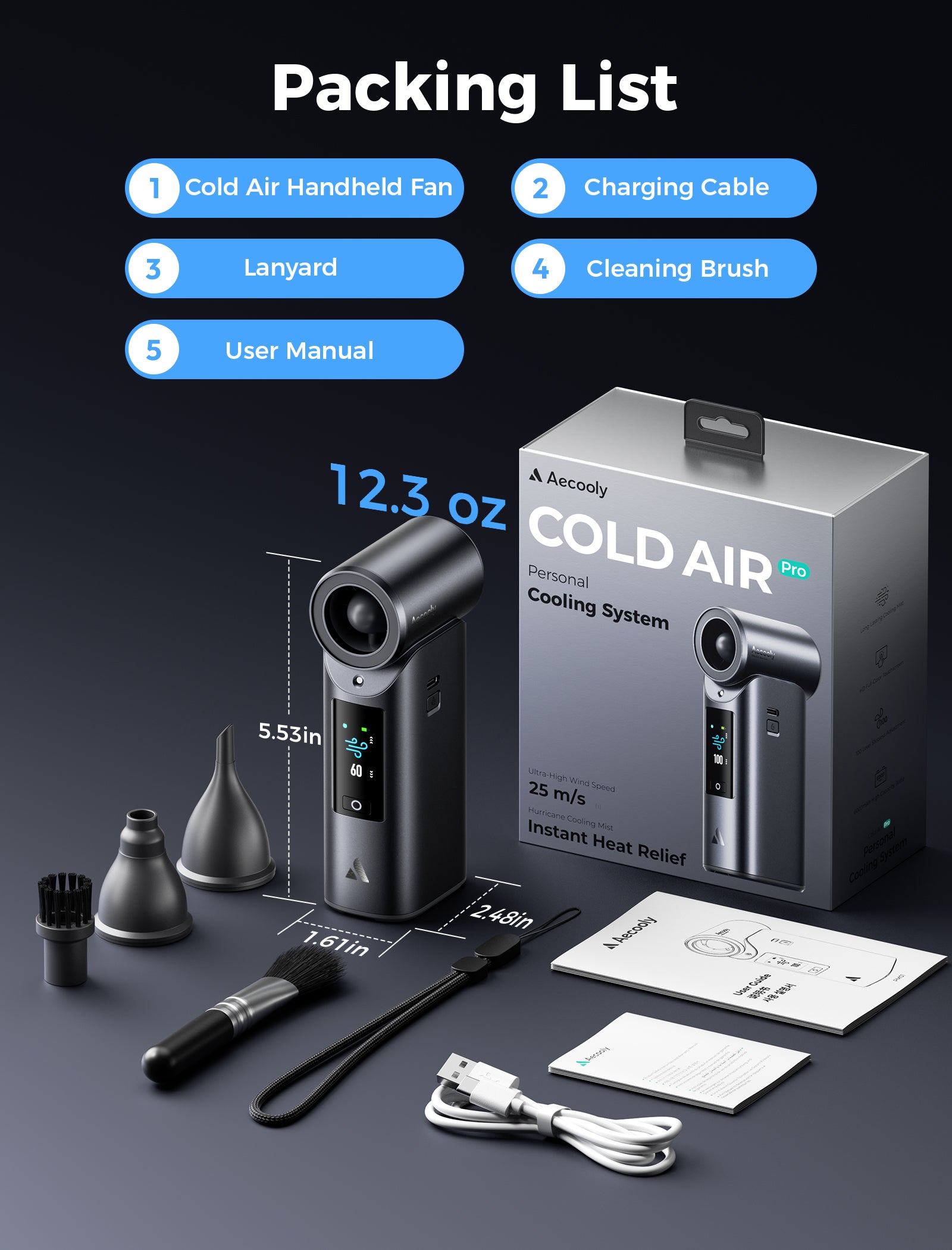 Portable Misting Fan Cold Air Ultra B(Basic) 6000mAh
