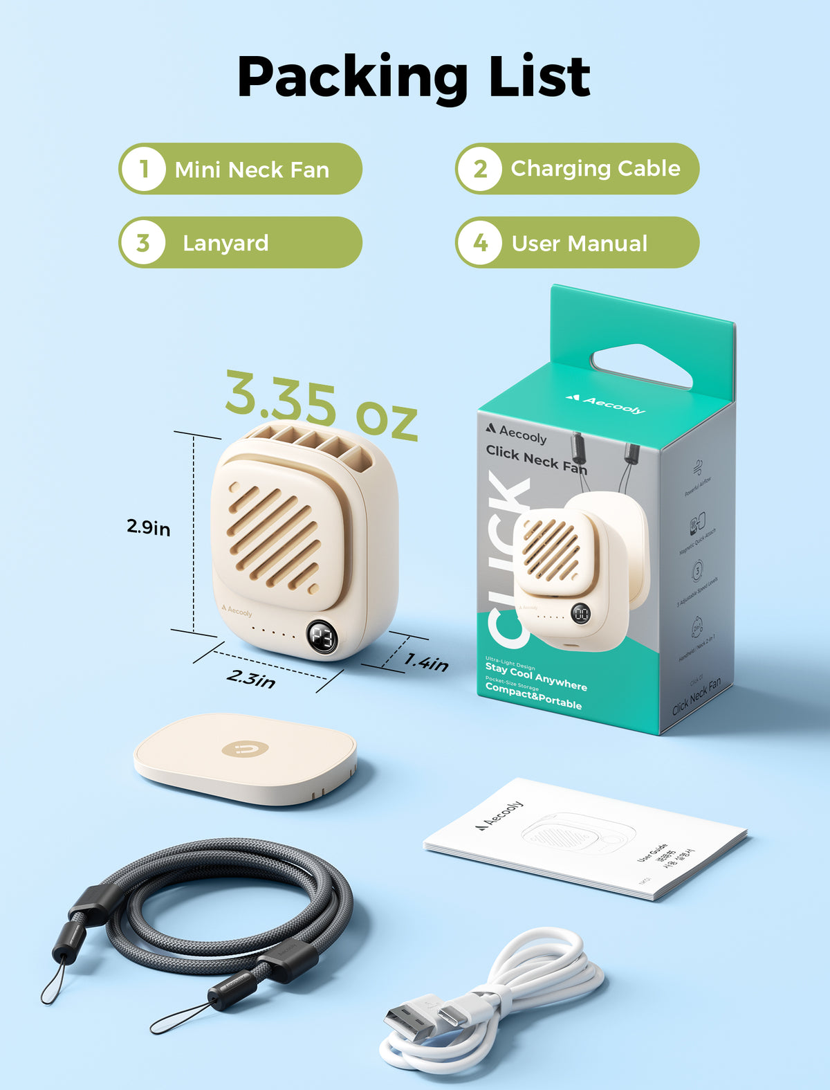 Click 01 mini-portable-neck-fan-click-01 – Aecooly