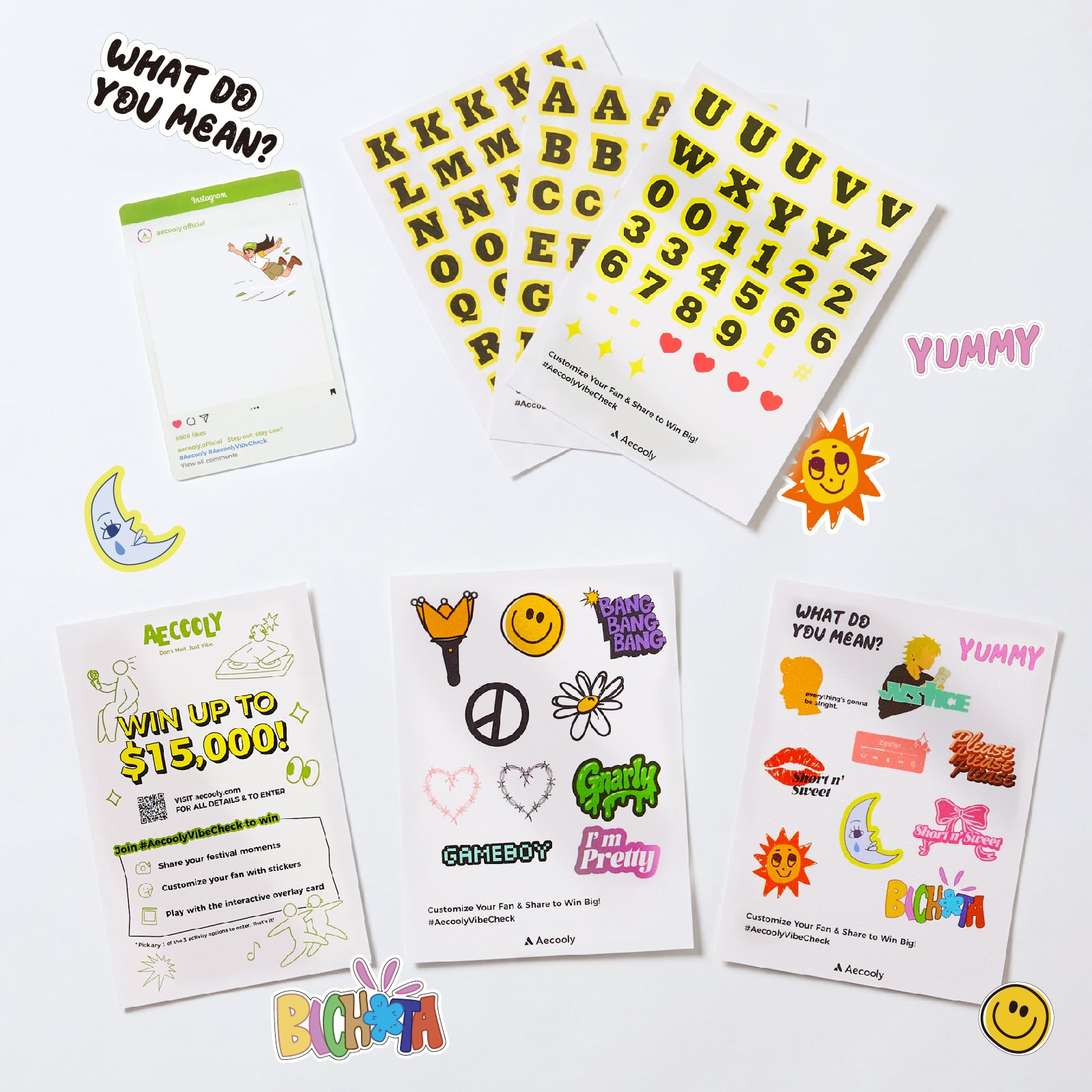 Sticker & Interactive Overlay Card set ($9.9 Value)