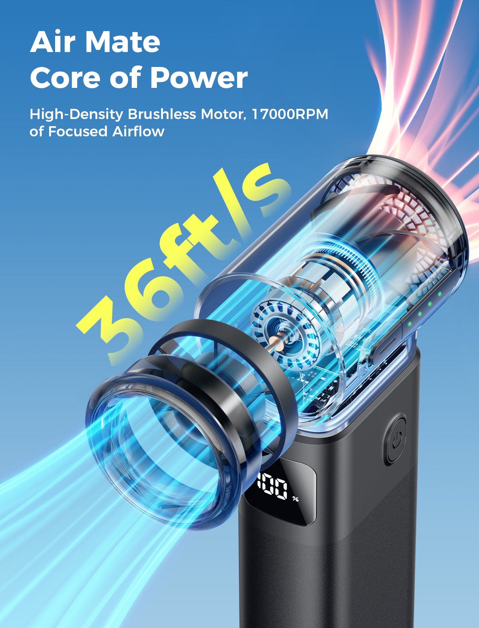 Portable Handheld Fan Air Mate & 5000mAh Power Bank