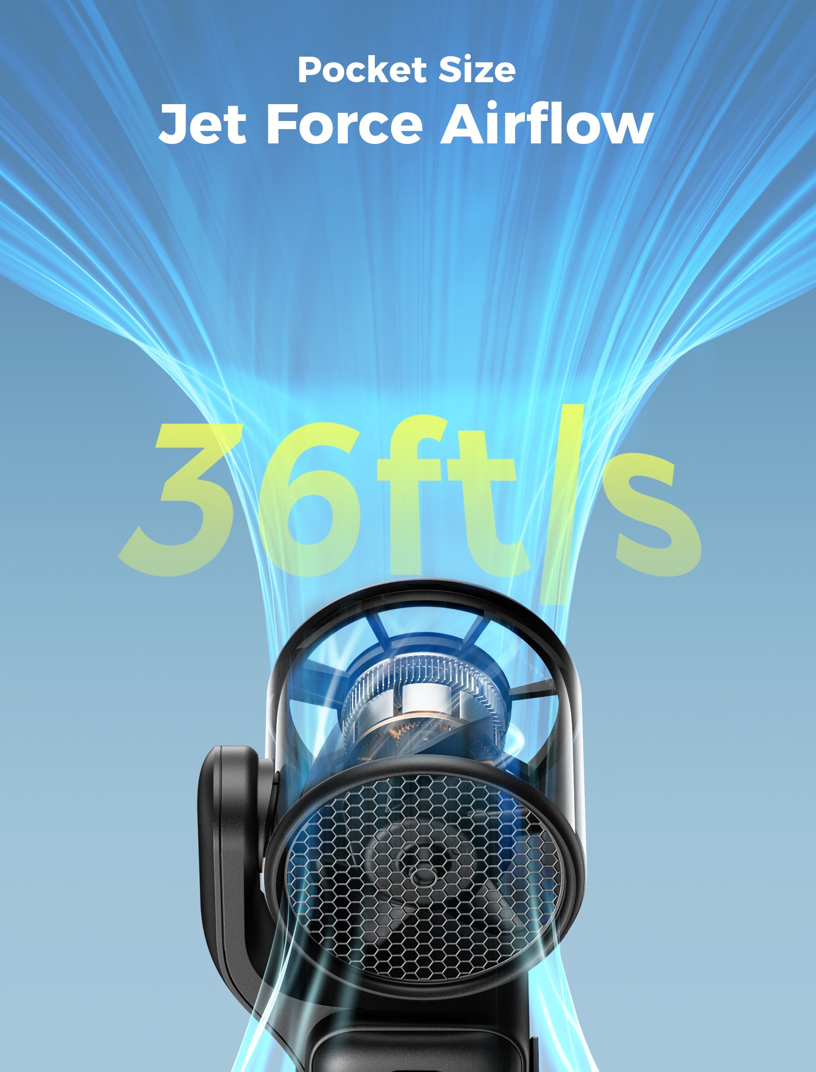 Công nghệ gió phản lực Jet Force trên quạt mini AECOOLY AirGimbal Pro PF04s