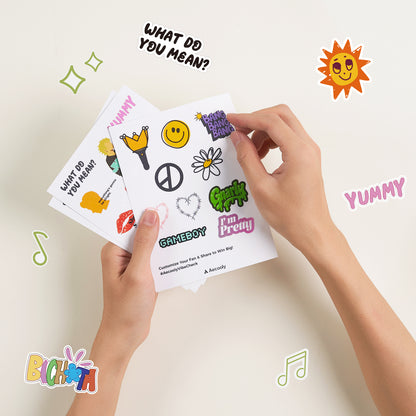 Sticker & Interactive Overlay Card set ($19.9 Value)