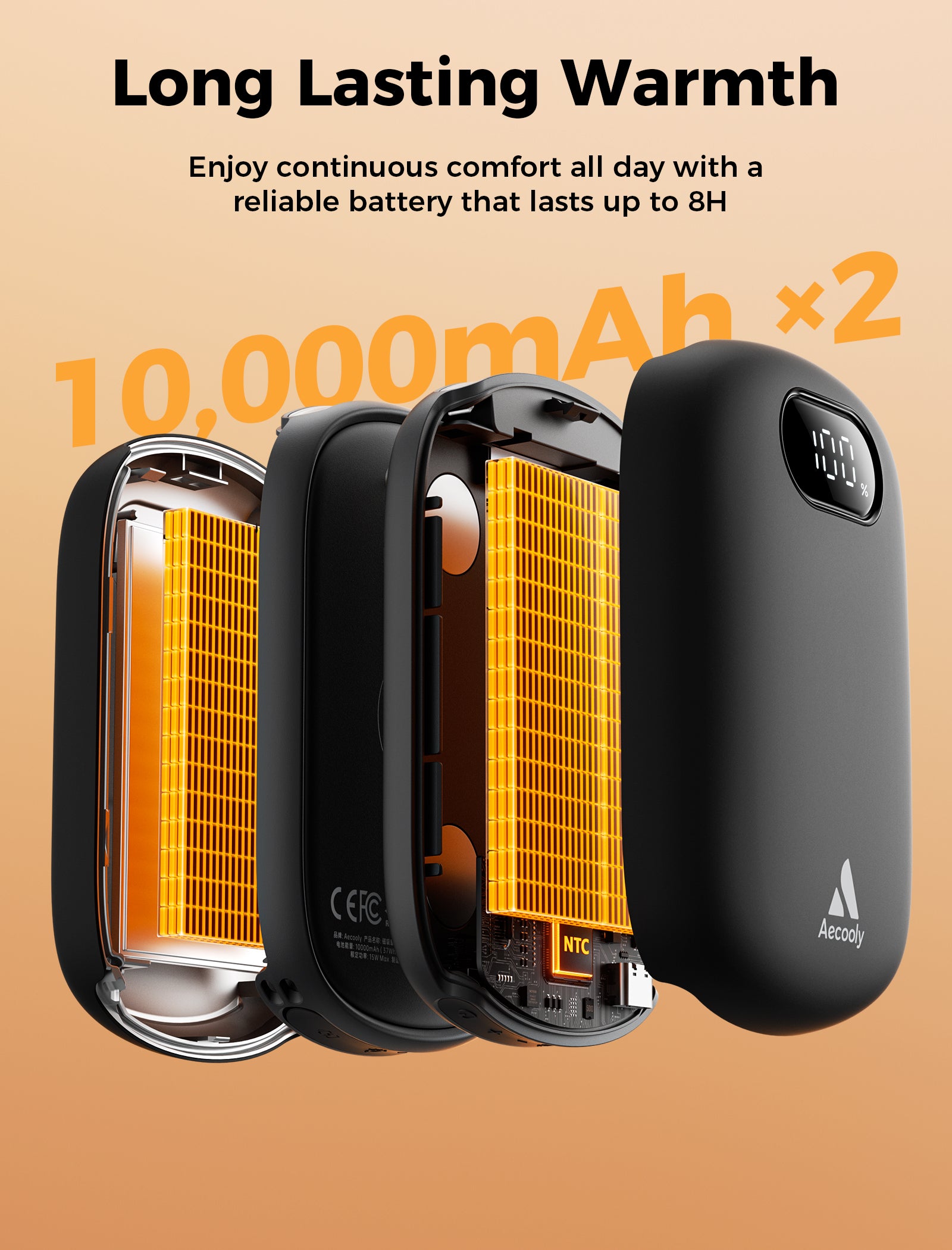 Portable Magnetic Hand Warmer Glow 01