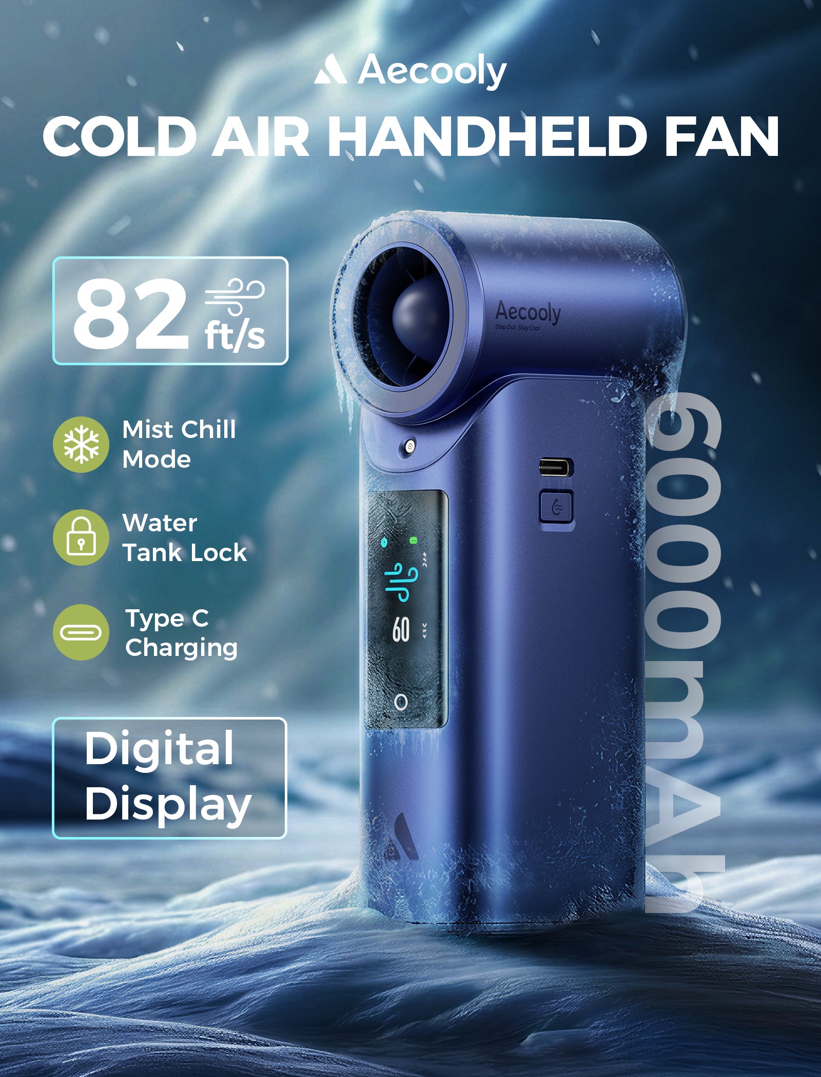Portable Misting Fan Cold Air Ultra B(Basic) 6000mAh