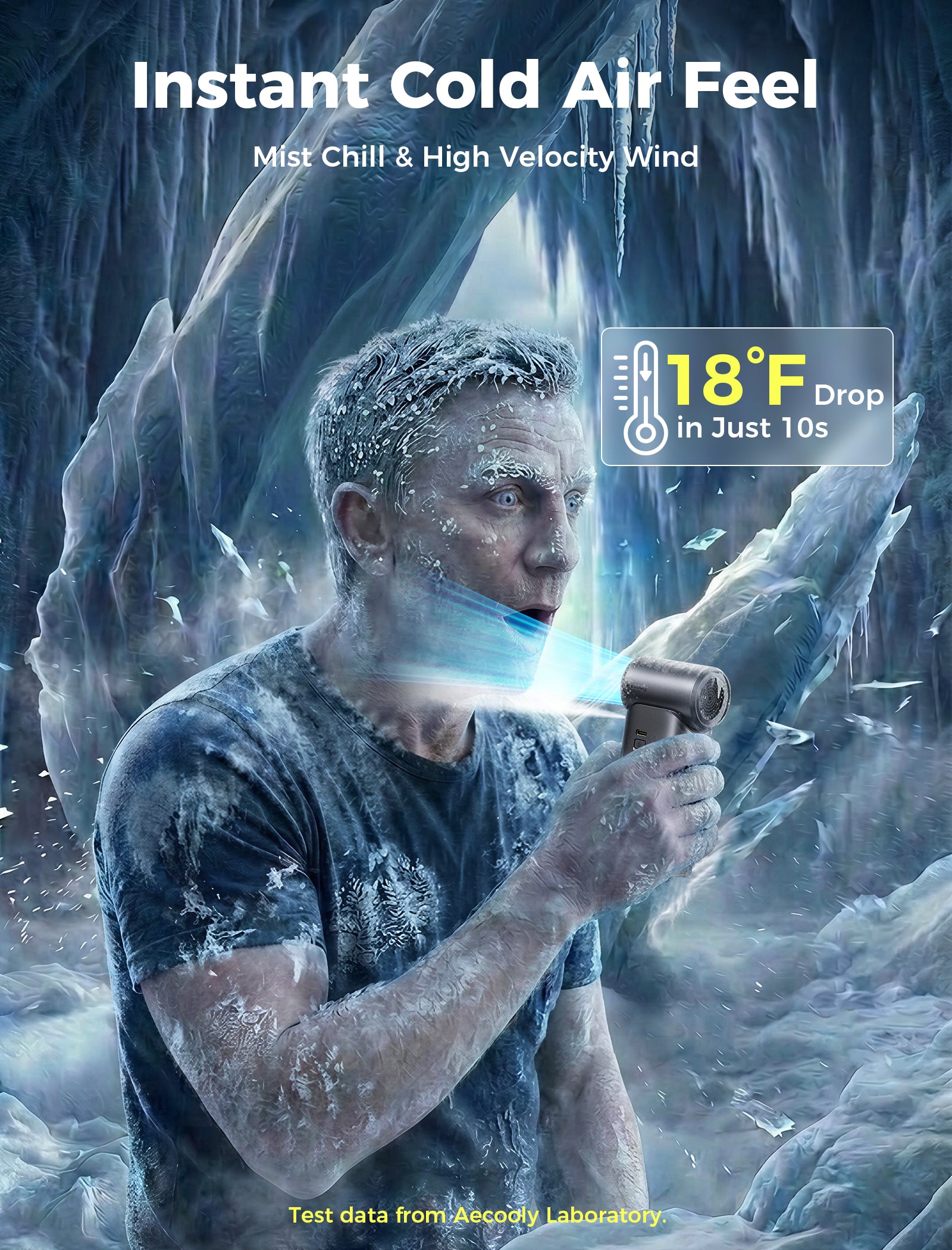 Portable Misting Fan Cold Air Ultra 7000mAh – Aecooly