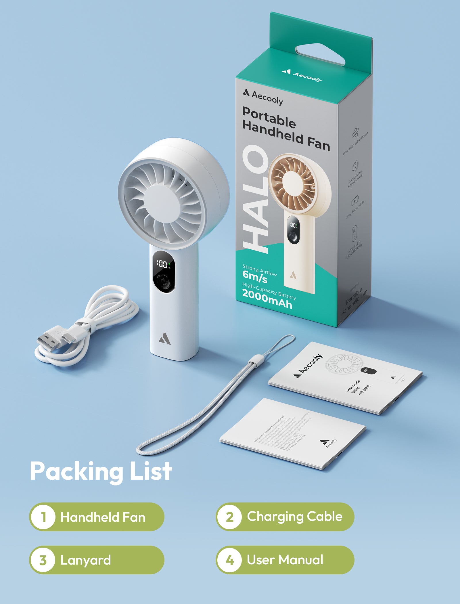 Portable Handheld Fan Halo 03