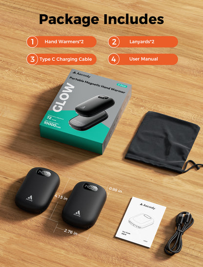Portable Magnetic Hand Warmer Glow 01
