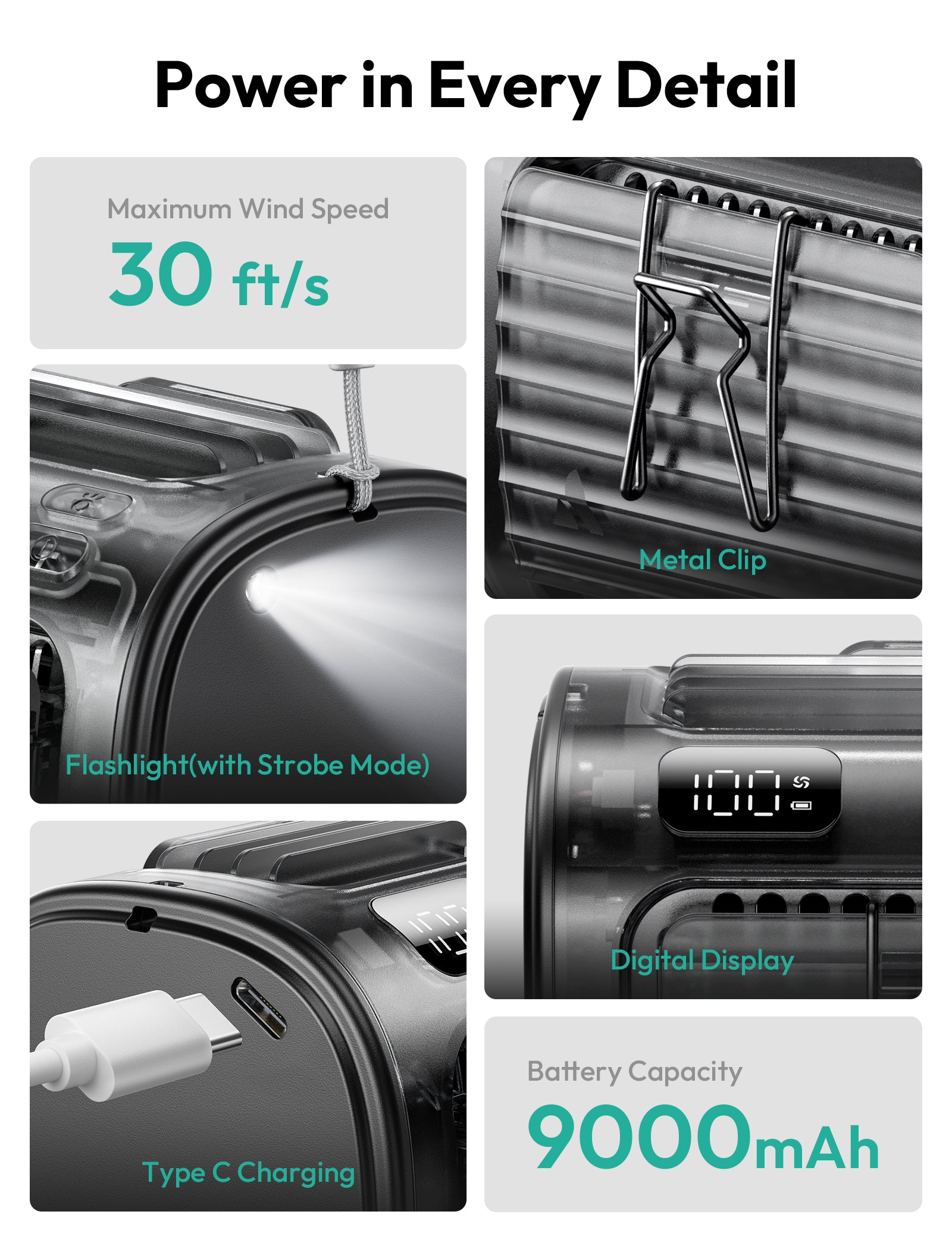 Flow 9000mAh | High Velocity Waist Fan