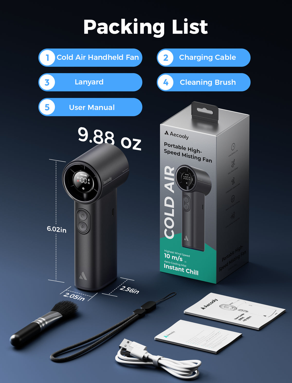 Portable Misting Fan Cold Air – Aecooly
