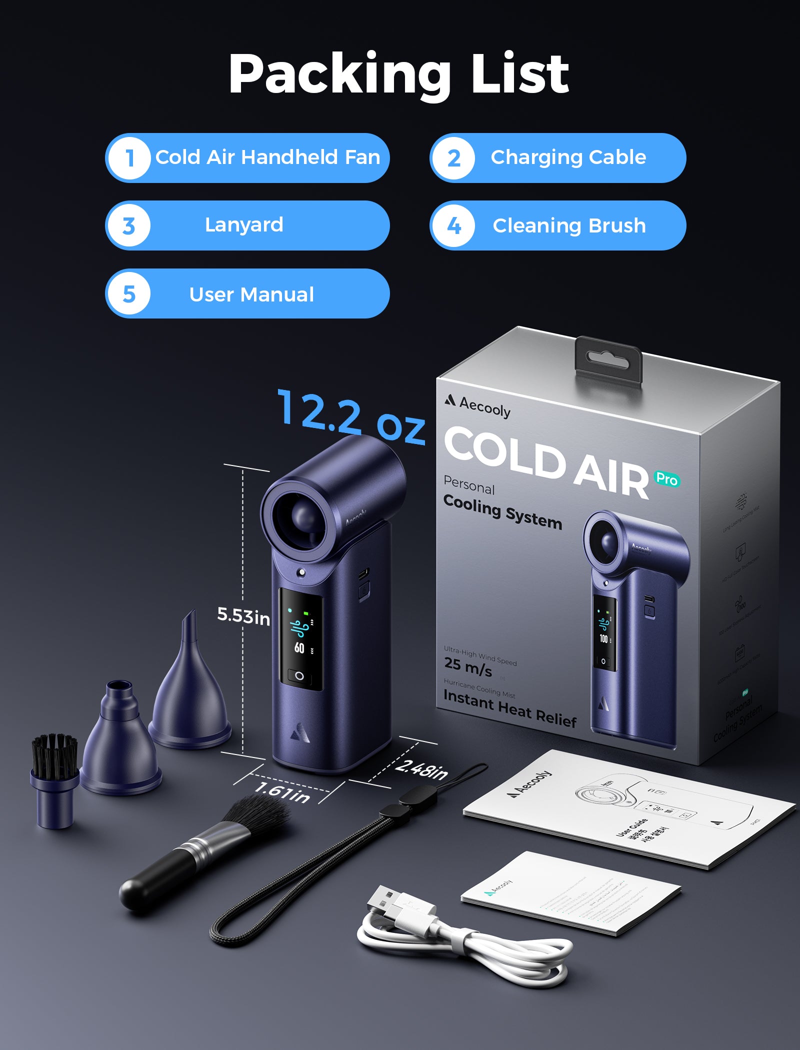 Portable Misting Fan Cold Air Ultra B(Basic) 6000mAh