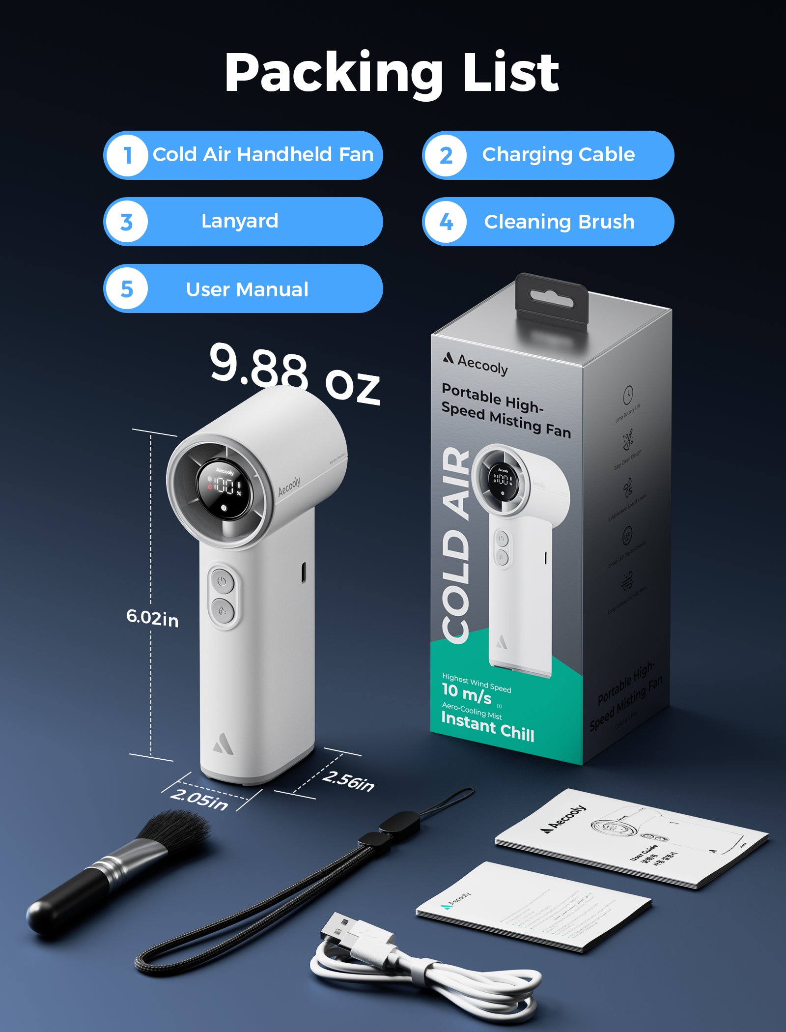 Portable Misting Fan Cold Air