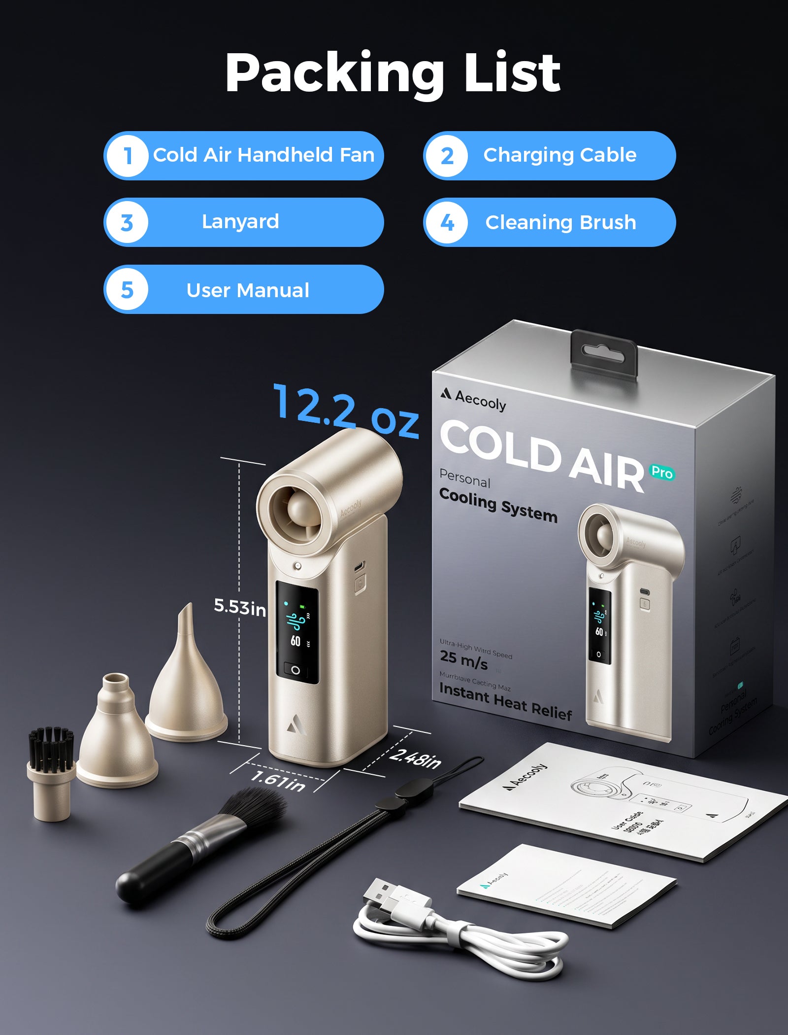 Portable Misting Fan Cold Air Ultra B(Basic) 6000mAh