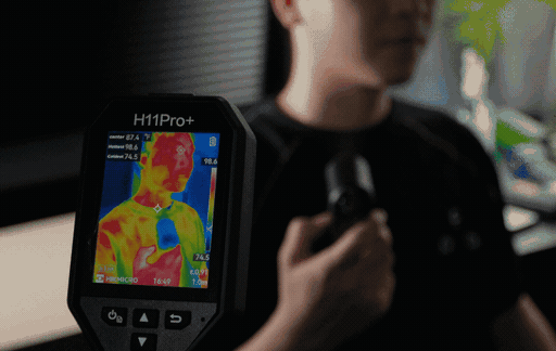 Real thermal-camera visualization of neck cooling